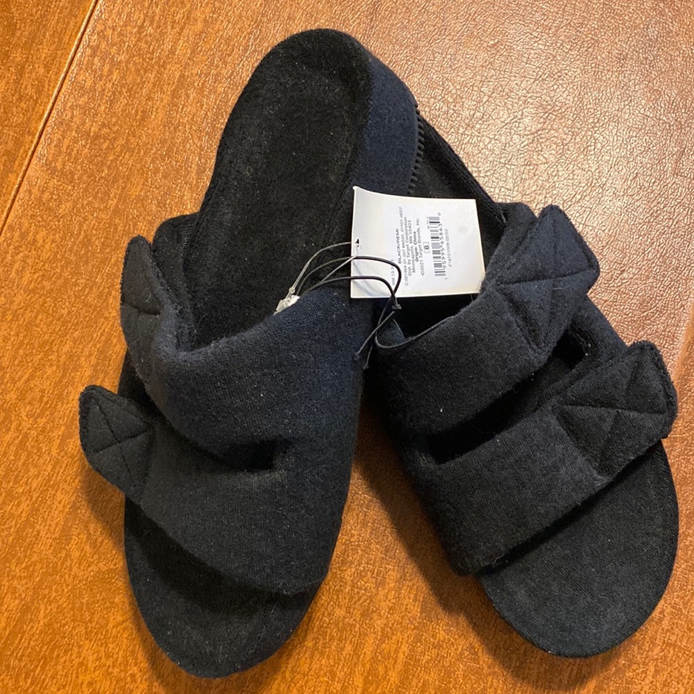 Black terry slides
